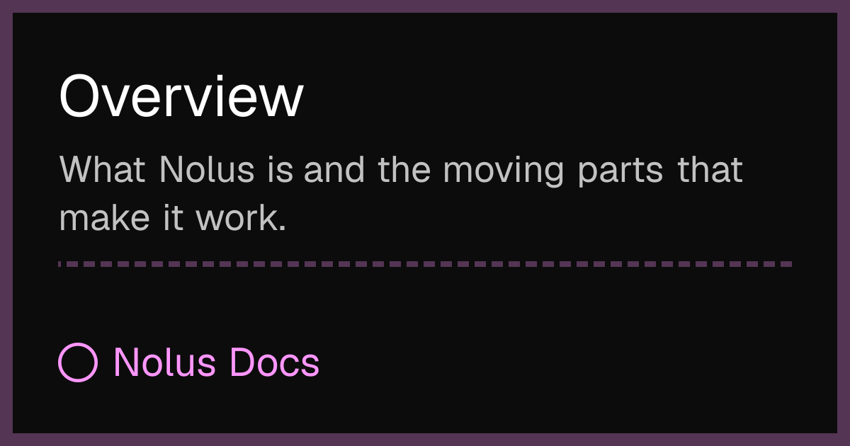 Overview - Nolus Docs